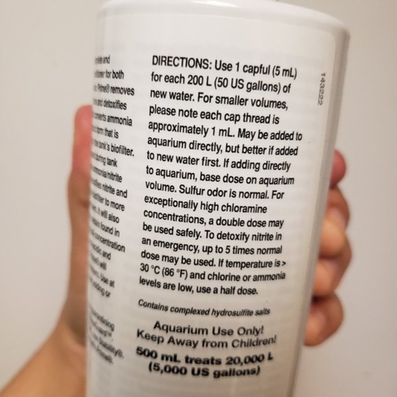 16.9 fl oz Prime water conditioner fish tank NEW - Picture 2 of 6